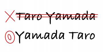 Yamada Taro oder Taro Yamada