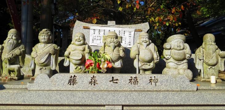 Sieben Glücksgötter am Fujimori-Schrein in Kyōto