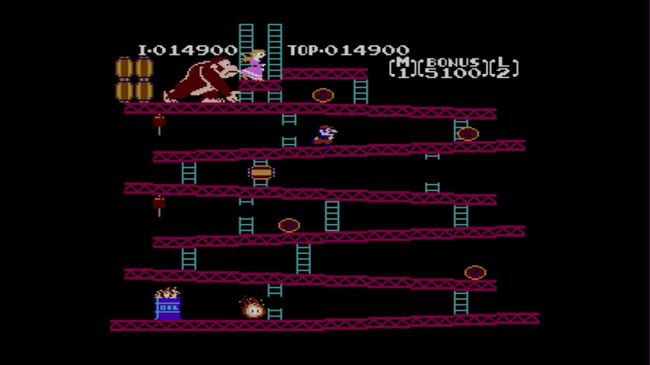 Screenshot aus dem Nintendo-Videospiel "Donkey Kong"