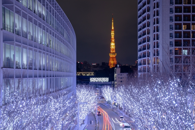 Winter-Illuminationen der Keyakizaka-Straße.