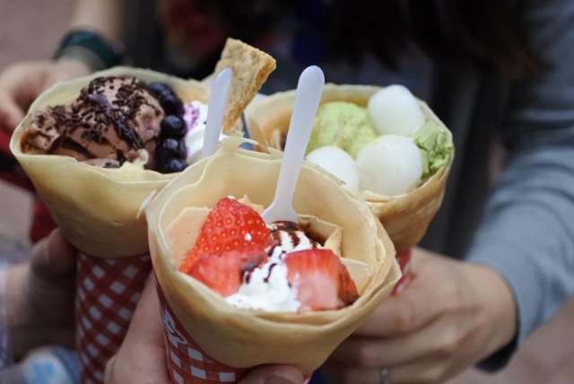 Typische Crêpes aus Japan.