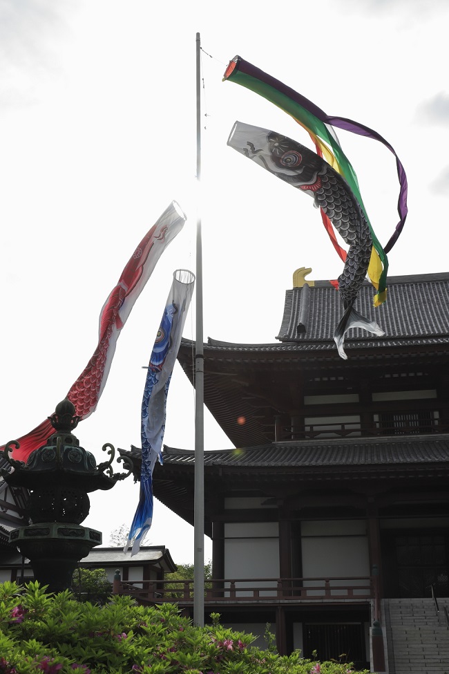 Koi-Flaggen am Zōjō-ji-Tempel
