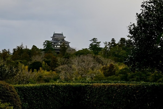 Burg Matsue vom Meimei-an gesehen