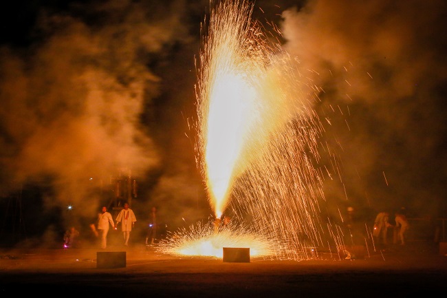 Handrohr-Feuerwerk