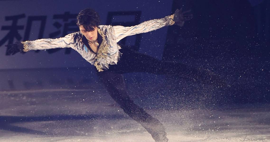 Hanyu Yuzuru mit seinem Programm zu "Phantom der Oper"