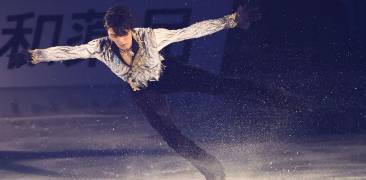 Hanyu Yuzuru mit seinem Programm zu "Phantom der Oper"