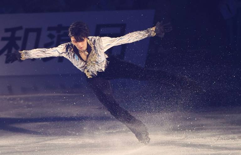 Hanyu Yuzuru mit seinem Programm zu 