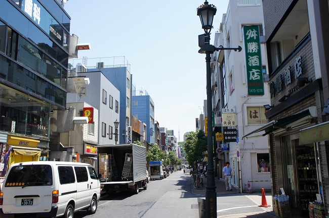 Ladenstraße in Hiroo