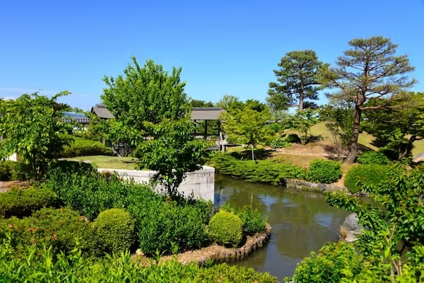 Garten im Shizuoka Tea Museum.