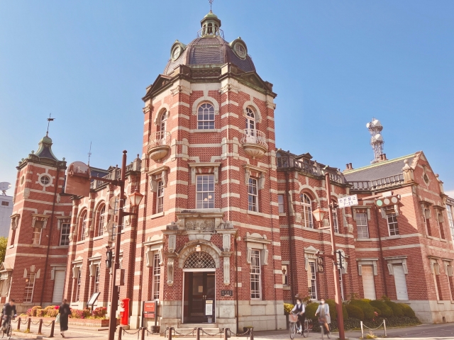 Das Backsteingebäude der Bank of Iwate