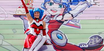 Cosplayerin auf der Manga-Comic-Convention während der Leipziger Buchmesse
