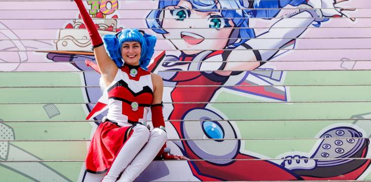 Cosplayerin auf der Manga-Comic-Convention während der Leipziger Buchmesse