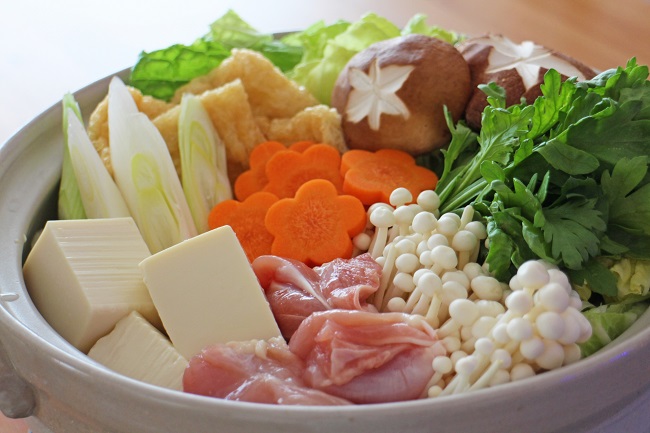 Zutaten für den Eintopf Chanko nabe